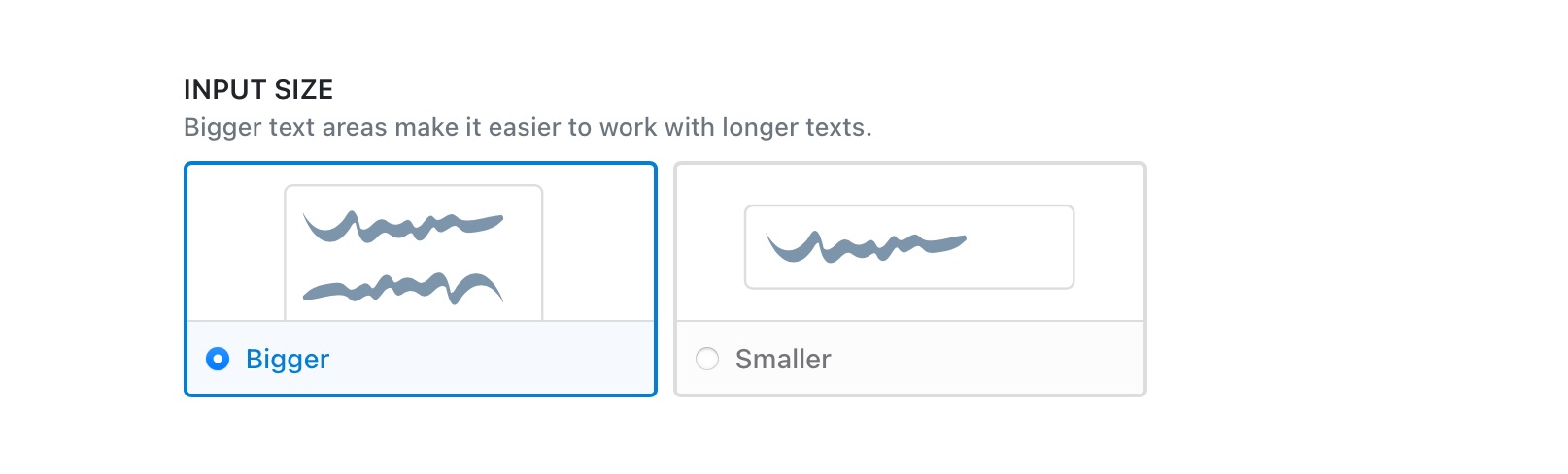 Changing input size in translation editor