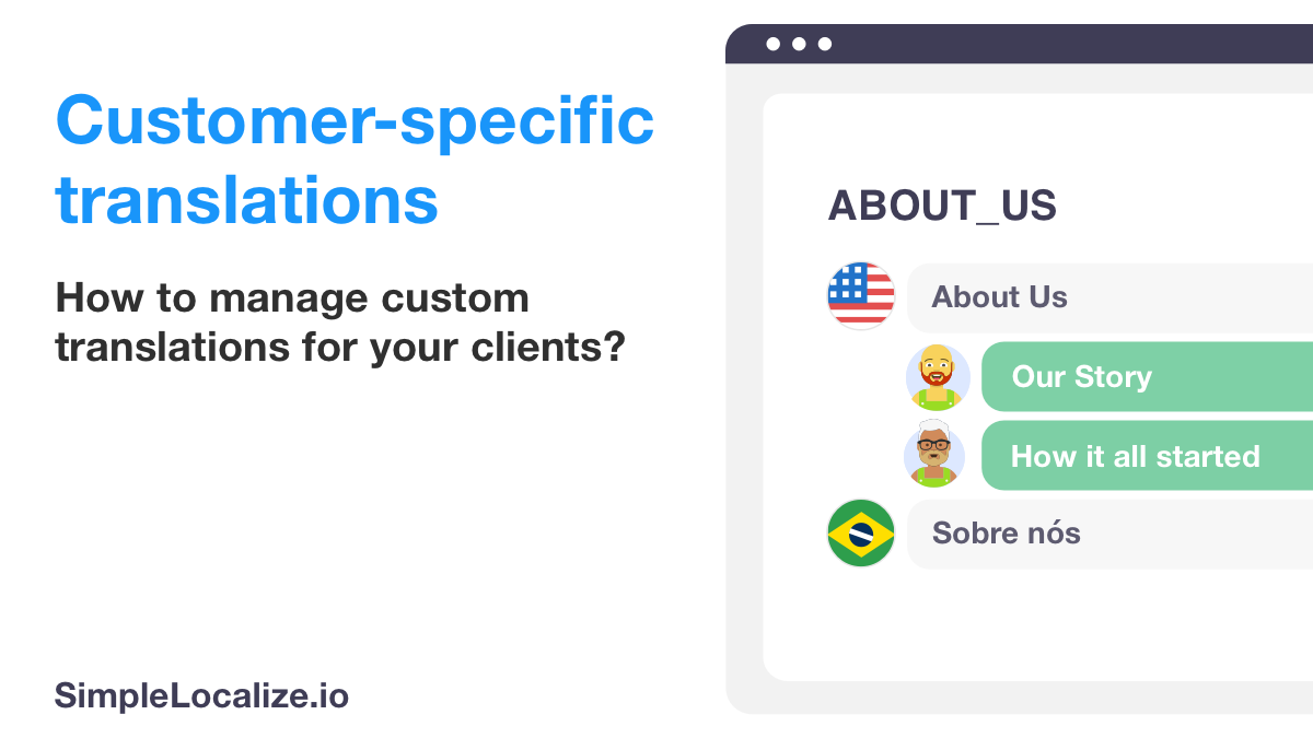 Customer-specific translations management