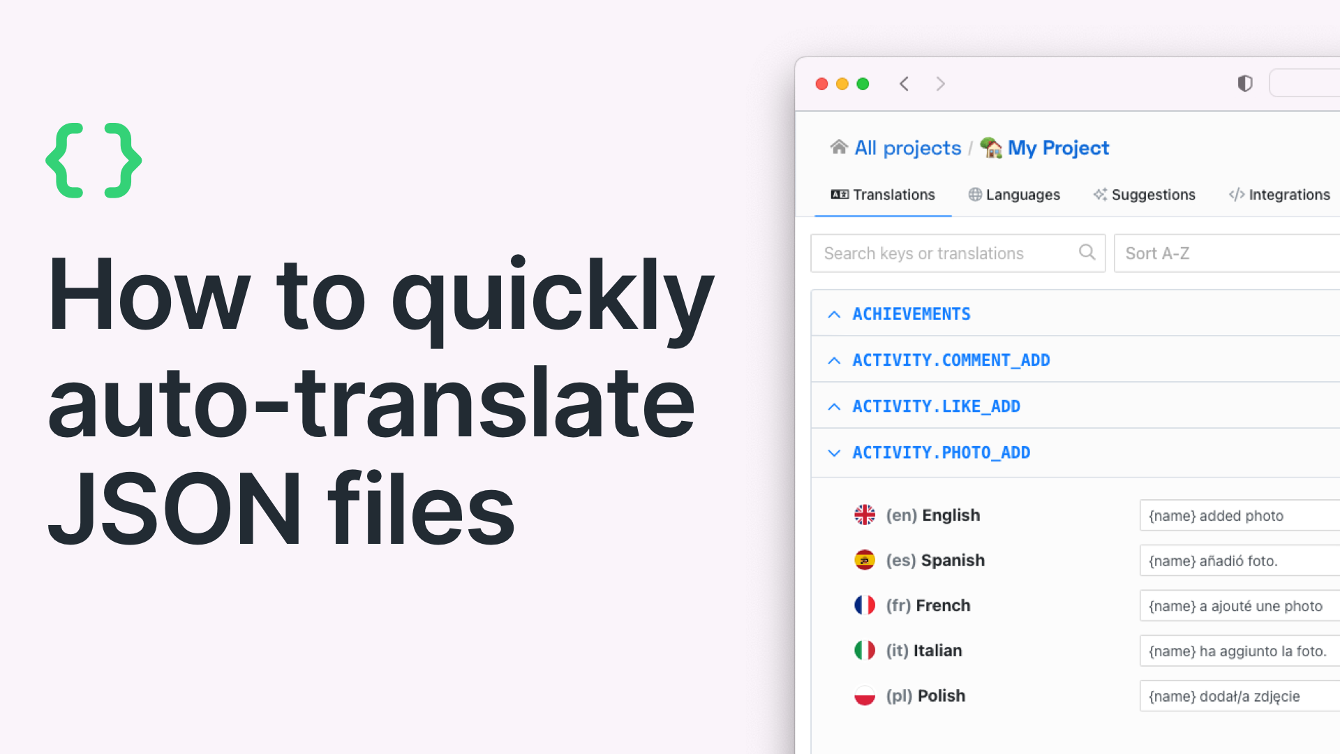 How to auto-translate JSON files